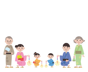 線香花火　家族