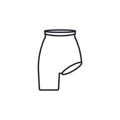 Right leg exposed short icon. Shape wear symbol modern, simple, vector, icon for website design, mobile app, ui. Vector Illustration