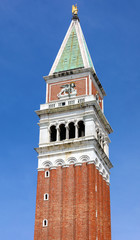 tip of the Bell Tower of Saint Mark in Venice