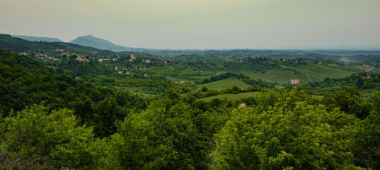 Fototapeta premium A picturesque village on the hill, Croatia, Europe