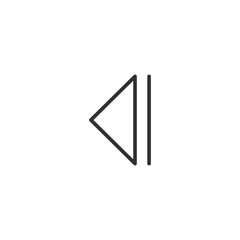 Skip arrow icon. Multimedia symbol modern simple vector icon for website design, mobile app, ui. Vector Illustration