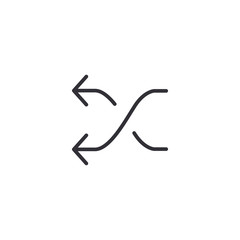 Shuffle icon. Multimedia symbol modern simple vector icon for website design, mobile app, ui. Vector Illustration
