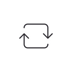 Repeat icon. Multimedia symbol modern simple vector icon for website design, mobile app, ui. Vector Illustration