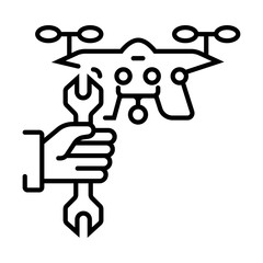 drone screwdriver icon vector illustration