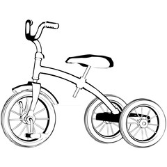Old Tricycle vector