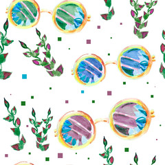 watercolor set, spring. seamless pattern. print on fabric, t-shirts, baby clothes. print for paper products, cuts, booklets, sketchbooks, notebooks. The press on mugs, plates. background.