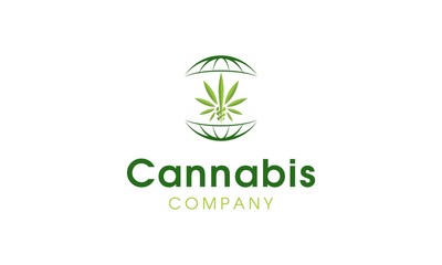 simple Univers of Marijuana logo design