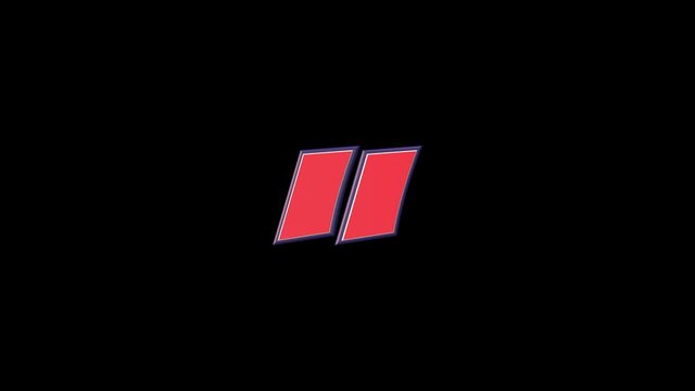 Quote Alphabetical Comic Symbol, with Alpha Matte, Loop, 4k
