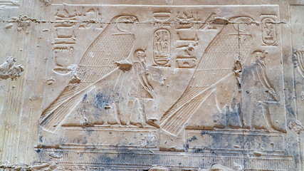 Temple of Seti I in Abydos. Abydos is notable for the memorial temple of Seti I, which contains the Abydos of Egypt King List from Menes until Seti I's father, Ramesses I. Egypt.