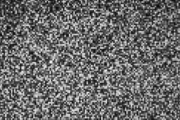 Fototapeta premium Pixel pattern of a digital glitch / Abstract monochrome background of a digital glitch.
