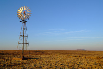 Windmill on farm