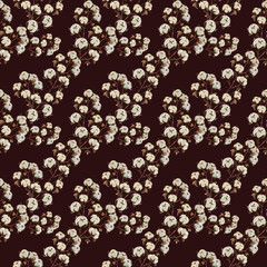 Handpainted watercolor colorful cotton pattenr