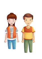 boy and girl standing