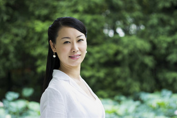 Woman smiling at the camera