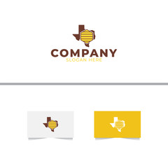 Texas Honey Farm Logo Design Vector Template
