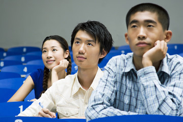 College students paying attention in the class