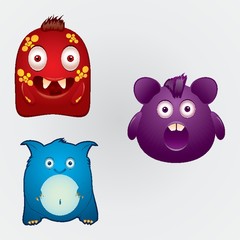 set of monster icons