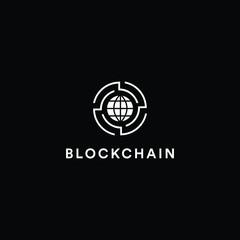 Blockchain Logo Template. Technology Vector Design. Cryptocurrency Illustration