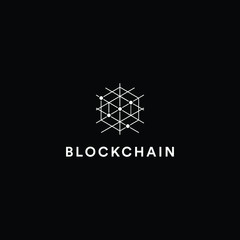 Fototapeta premium Blockchain Logo Template. Technology Vector Design. Cryptocurrency Illustration