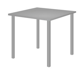 Grey classic home table. vector illustration