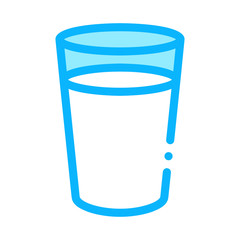 glass of milk icon vector. glass of milk sign. color symbol illustration