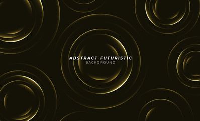 Abstract glowing Circle lines background. Abstract futuristic art wallpaper. Vector illustration.