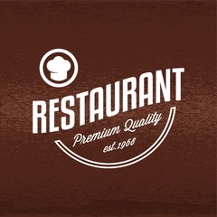 A restaurant label illustration.
