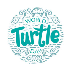 World Turtle Day, 23 May. Poster concept.