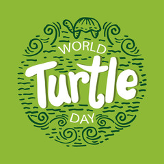 World Turtle Day, 23 May. Poster concept.