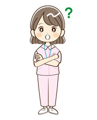 女性、看護師、疑問