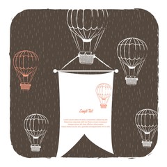 A hot air balloon background illustration.