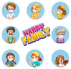 Family member wearing mask