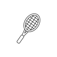 Tennis racket line icon. Design template vector