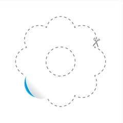 paper cut out of flower