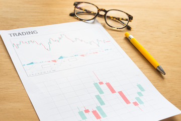 Trade Graph Chart Concept top view