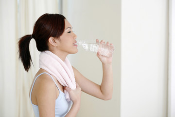 Woman drinking water