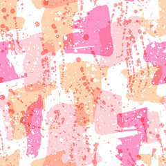 Hand drawn brush strokes seamless pattern