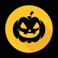 carved pumpkin face