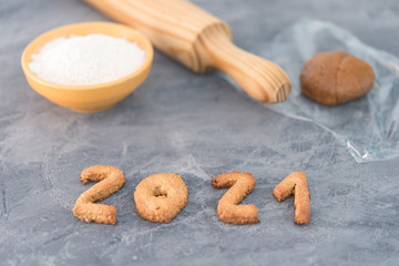 Christmas cookies 2021 of gingerbread