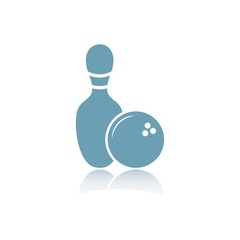 Bowling ball and pin