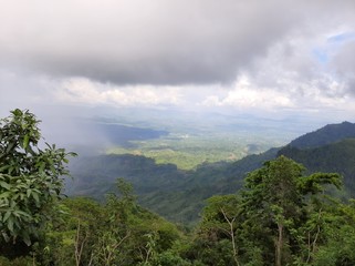 clouds over the mountains
