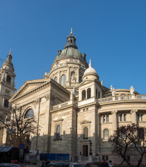 Fototapeta na wymiar Large panoramic view of St. Stephen's Basilica in Budapest, Hungary