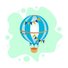 Hot air balloon, vector illustration