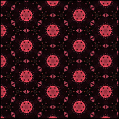 seamless pattern with red flowers