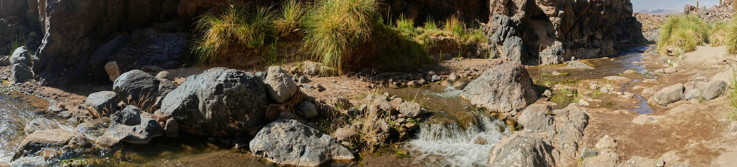 Panoramic shot at Cactus and Guatin Canyon.