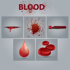 blood icon set