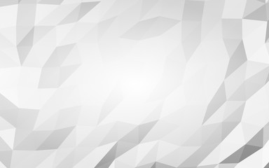 White abstract background. Lowpoly backdrop. Crumpled paper. 3D illustration