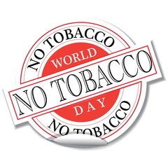 World No Tobacco Day Sign and Stamp