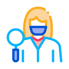 researcher dermatologist doctor icon vector. researcher dermatologist doctor sign. color symbol illustration