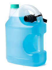 Winter window blue cleaner isolated on a white background.